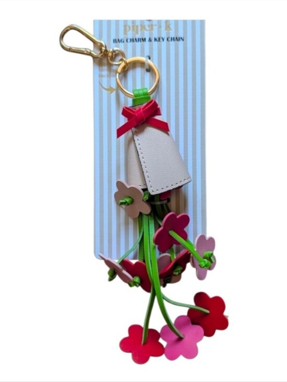 👉✨️Piper K Pink Floral Bouquet Bag Charm or  Keychain